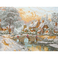 Anchor Maia Collection counted Cross Stitch kit "Cobblestone Christmas", DIY