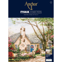 Anchor Collection Maia, set de points de croix "Morning Glory Cottage", modèles à compter