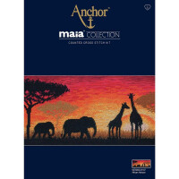 Anchor Collection Maia Set de point de croix "Horizon africain", modèle de comptage
