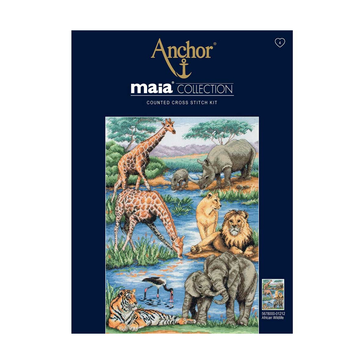 Anchor Maia Collection Kreuzstich-Set "Afrikanische...