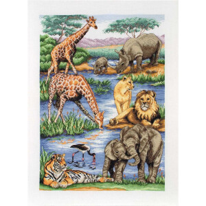 Anchor Maia Collection набор для вышивания крестиком "African Wildlife", счетная схема