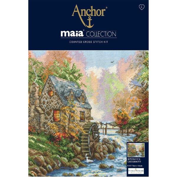Anchor Maia Collection counted Cross Stitch kit "Cobblestone mill", DIY