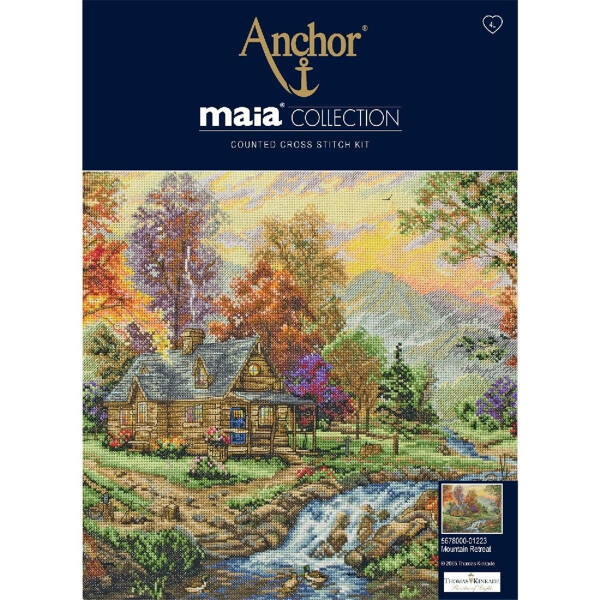 Anchor Collection Maia Set de point de croix "Retraite en montagne", modèle de point de comptage