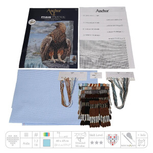 Anchor Maia Collection набор для вышивания крестиком "3D Eagle", счетная схема