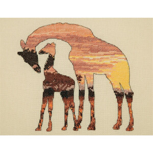 Anchor Colección Maia Juego de punto de cruz "Silueta de jirafa", dibujo para contar