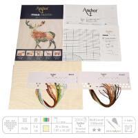 Anchor Maia Collection набор для вышивания крестиком "Stag Silhouette", счетная схема