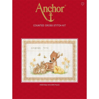 Anchor counted Cross Stitch kit "Baby Animal Birth Record", DIY