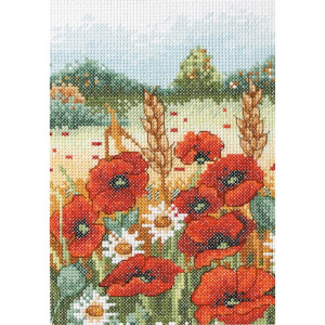 Anchor counted Cross Stitch kit "Poppy Field", DIY