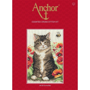 Anchor counted Cross Stitch kit "Cat And Bee", DIY