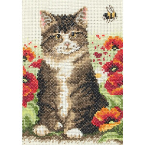 Anchor counted Cross Stitch kit "Cat And Bee", DIY