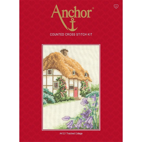 Набор для вышивания крестом Anchor "Коттедж, крытый соломой", счетный узор