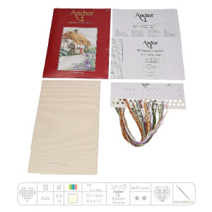 Anchor counted Cross Stitch kit "Thatched Cottage", DIY