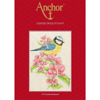 Anchor counted Cross Stitch kit "Bluetit and Blossom", DIY