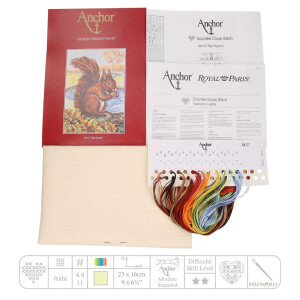 Anchor counted Cross Stitch kit "Red Squirrel", DIY