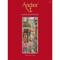 Anchor counted Cross Stitch kit "French City Scene", DIY