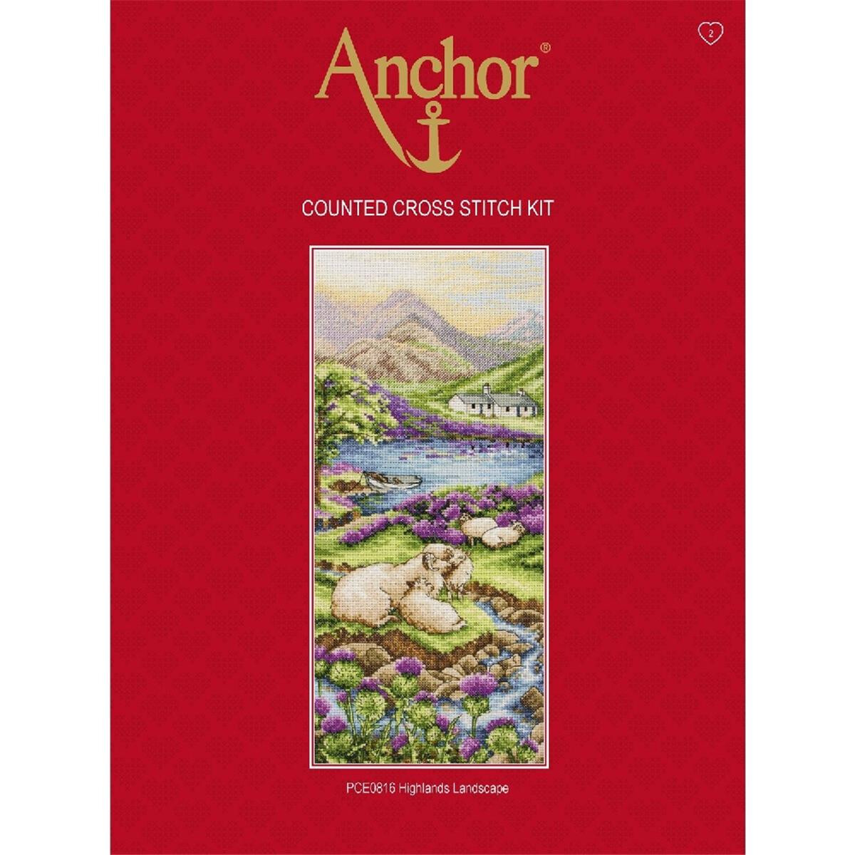 Anchor Set punto croce "Highland landscape",...