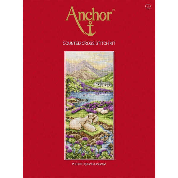 Anchor Set de punto de cruz "Highland landscape", patrón de conteo