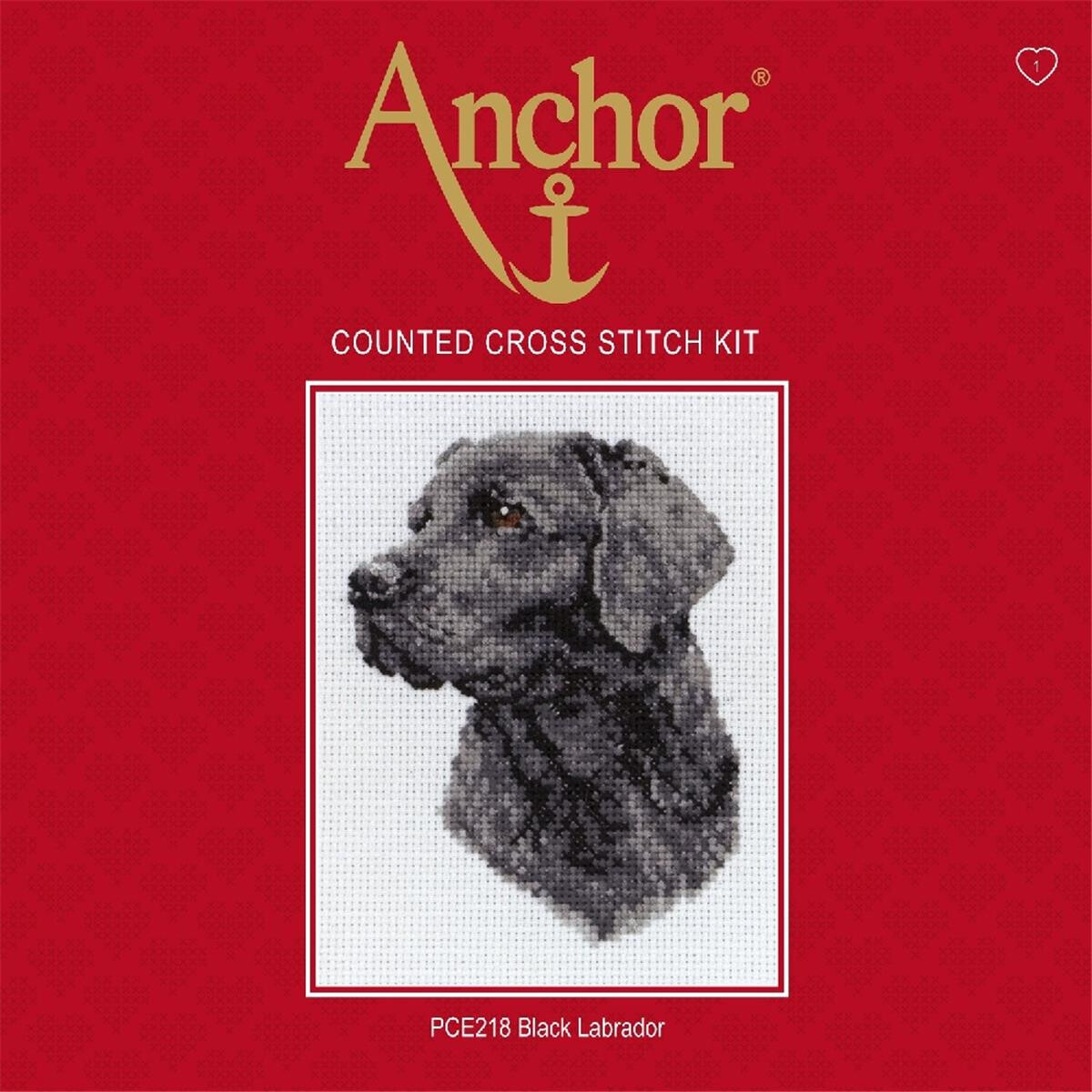 Anchor Set de point de croix "Black Labrador",...