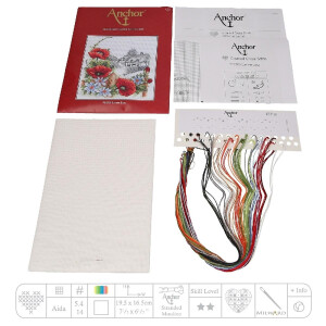 Anchor counted Cross Stitch kit "Summer Days (Poppies)", DIY