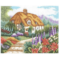 Anchor counted Cross Stitch kit "Cottage Garden In Bloom", DIY