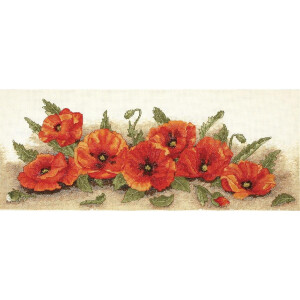 Anchor counted Cross Stitch kit "Spray Of Poppies", DIY