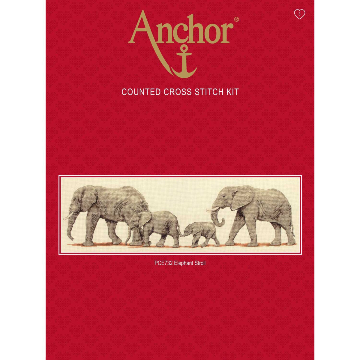 Anchor Kreuzstich-Set "Elefantenbummel",...