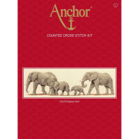 Anchor Set de point de croix "Promenade des éléphants", modèle de point de comptage