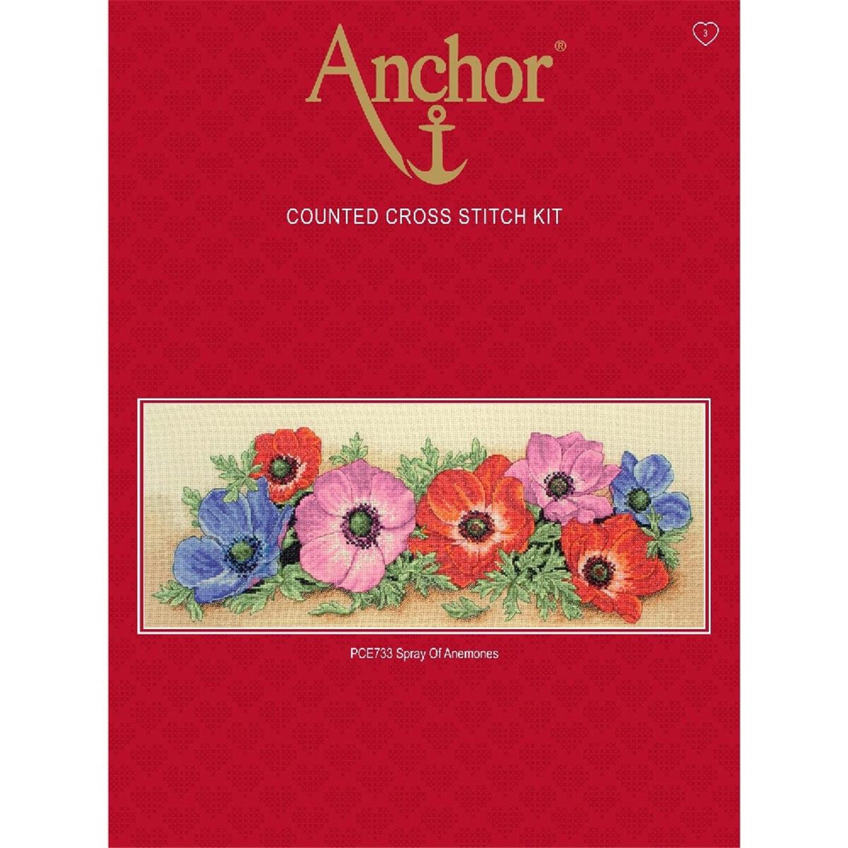Anchor Set punto croce "Spray of Anemones",...