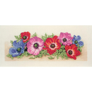 Anchor counted Cross Stitch kit "Spray Of Anemones", DIY