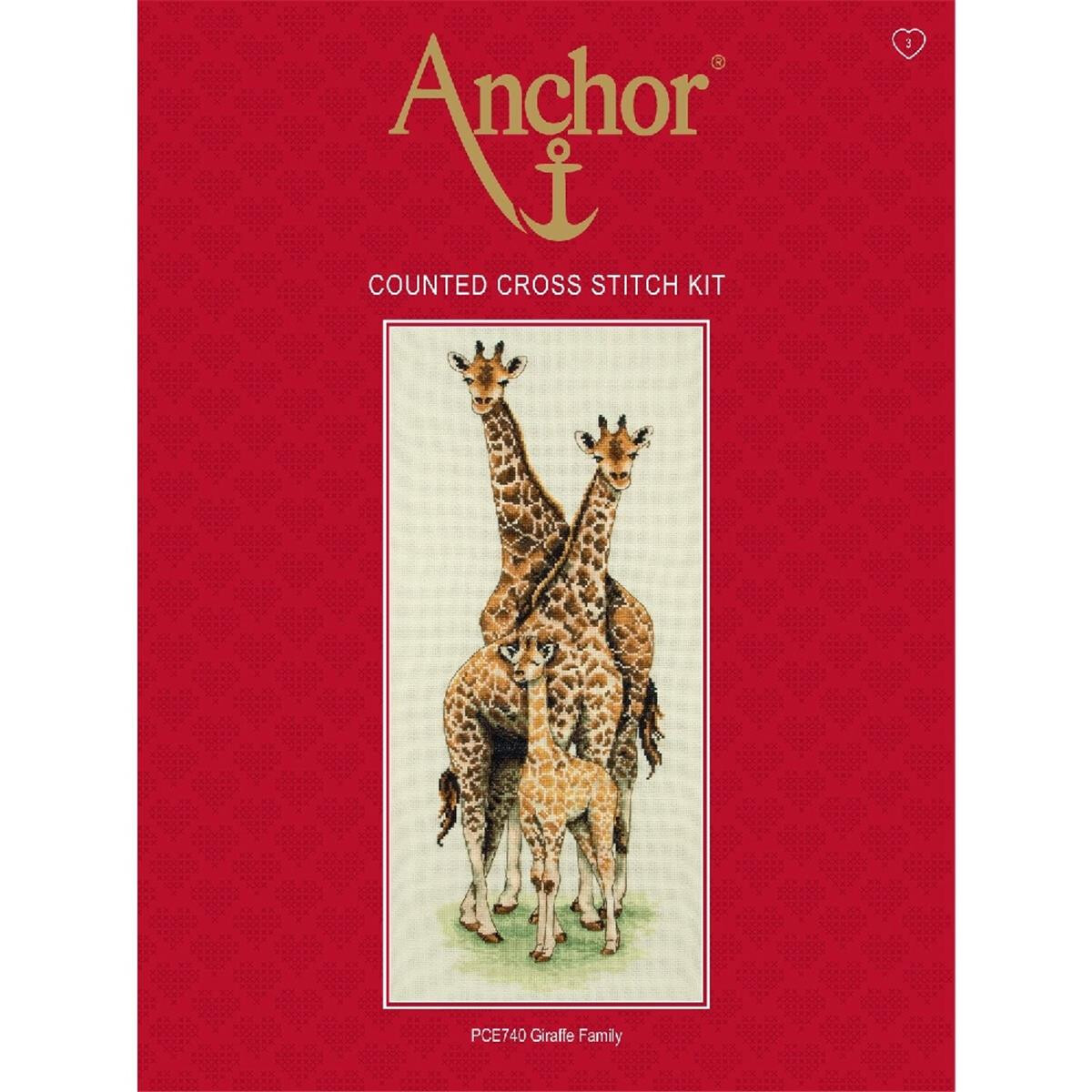 Anchor Kreuzstich-Set "Giraffenfamilie",...