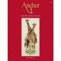 Набор для вышивания крестом Anchor "Семья жирафов", счетная схема