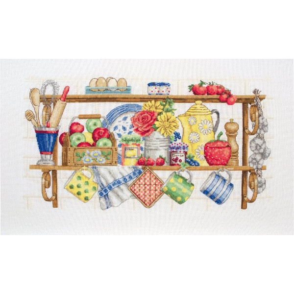 Anchor counted Cross Stitch kit "The kitchen shelf", DIY