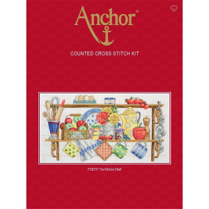Набор для вышивания крестом Anchor "Кухонная полка", счетная схема