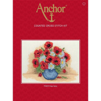 Набор для вышивания крестом Anchor "Poppy", счетная схема