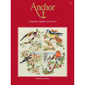 Anchor Set de point de croix "Oiseaux et Saisons", modèle de comptage