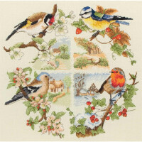 Anchor counted Cross Stitch kit "Birds And Seasons", DIY
