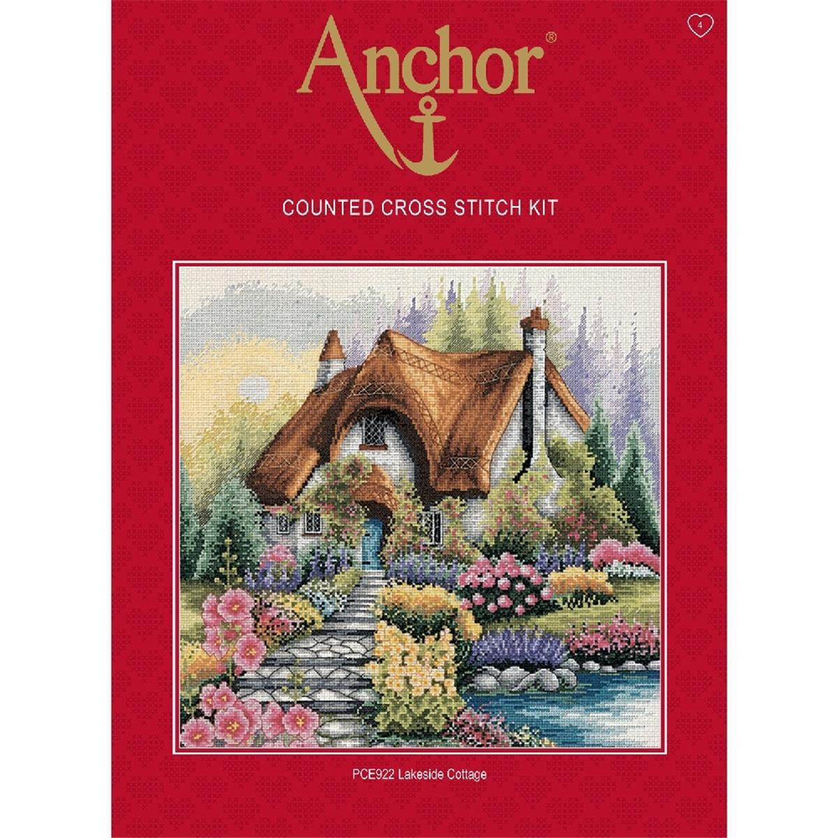 Anchor Set punto croce "Cottage by the lake",...