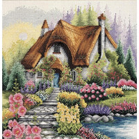 Anchor counted Cross Stitch kit "Lakeside Cottage", DIY