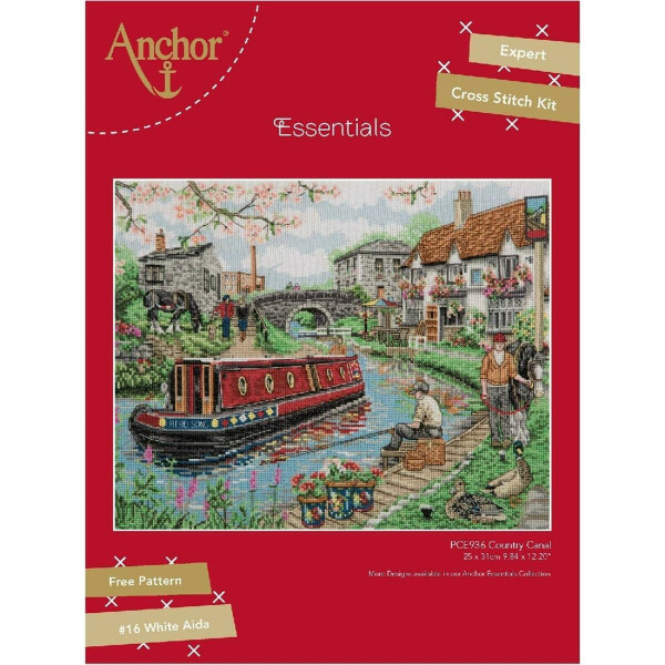 Anchor counted Cross Stitch kit "Country Canal", DIY