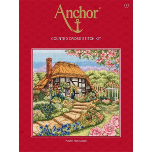 Набор для вышивания крестом Anchor "Розовый дом", счетная схема