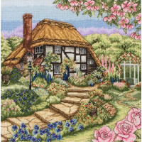 Anchor counted Cross Stitch kit "Rose Cottage", DIY