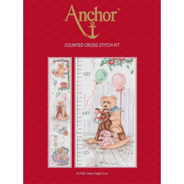 Anchor counted Cross Stitch kit "Teddy Height Chart", DIY