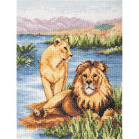 Anchor counted Cross Stitch kit "Lions", DIY