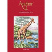 Набор для вышивания крестом Anchor "Жираф", счетная схема