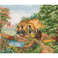 Anchor counted Cross Stitch kit "Village Life", DIY