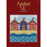 Anchor Langstich-Set "Strandhütten", Bild vorgezeichnet