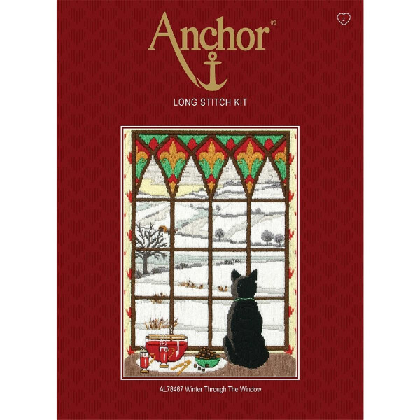 Anchor Langstich-Set "Winter durch das Fenster", Bild vorgezeichnet