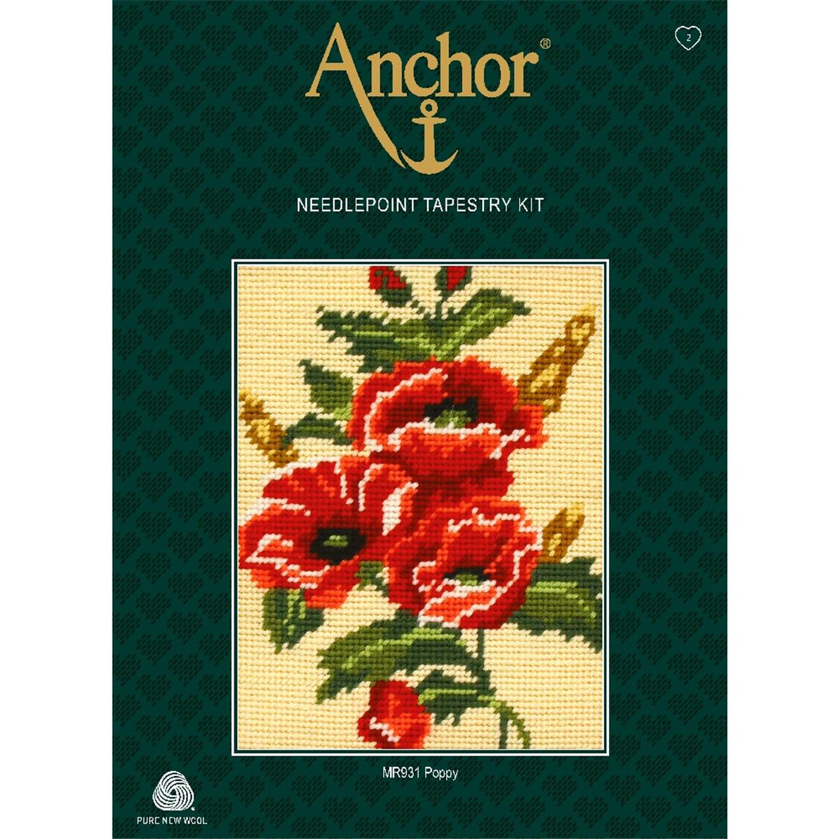 Набор для вышивания гобелена Anchor "Poppy II",...