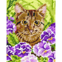 Anchor Juego de bordado de tapicería "Gato", dibujo prediseñado