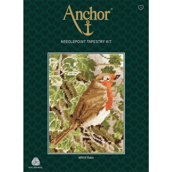 Anchor Starters stamped Tapisserie Stitch kit "Robin", DIY